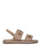 Leather Women's Sandals Brown