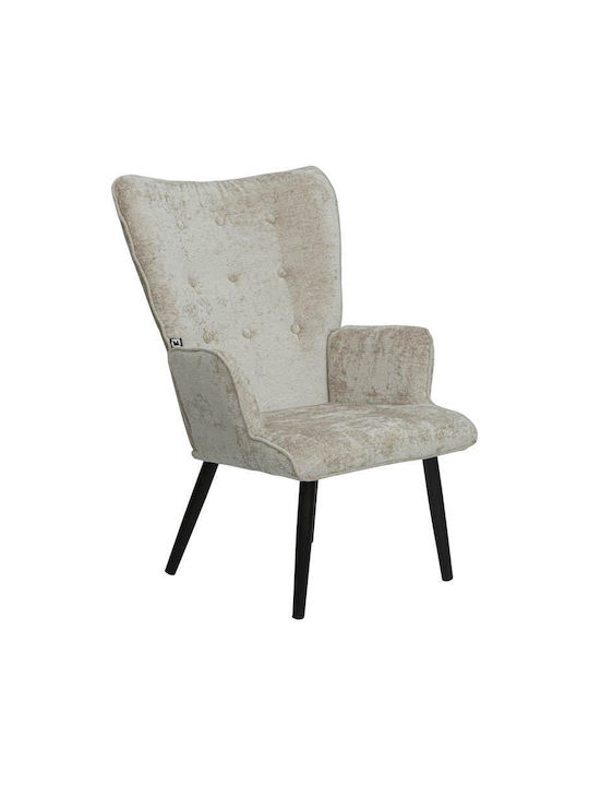 Armchair Beige-Black 67x74x97cm