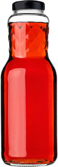 Kadax Kadax Glas Wasserflasche mit Schraubdeckel Transparent 1000ml