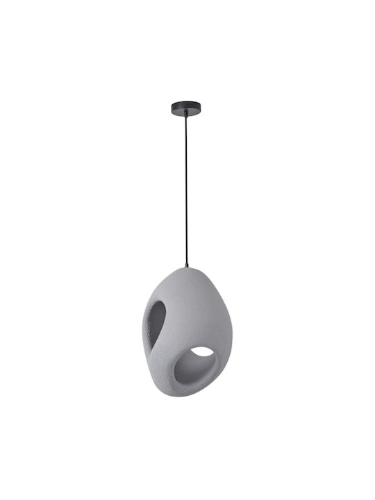 Eurolamp Deckenleuchte Grau mit E27 Lampenbirnensockel 29x29x41cm