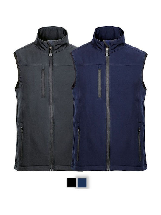 Fageo Men's Softshell Work Vest Black