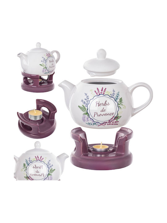 Kadax Сет Чайник Керамичен Бял 1000ml 15 Броя