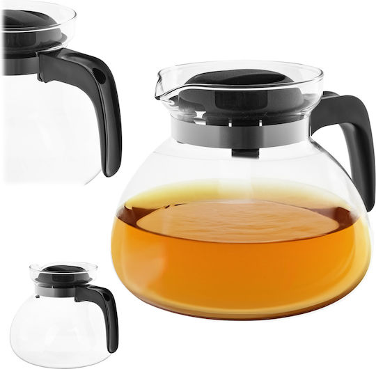 Kadax Glass Black Teapot 1700ml