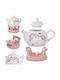Kadax Ceramic Pink Teapot 1000ml