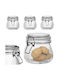 Glass Container Lid 500 Ml 3 Pcs