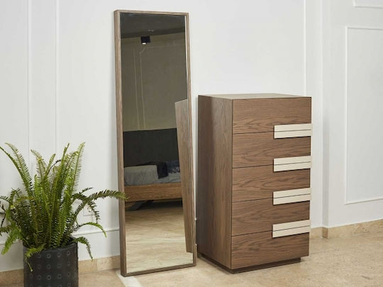Dhome Rectangular Brown Floor Mirror 165x46cm