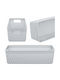 Kadax Plastic White Storage Basket 10x24.5cm