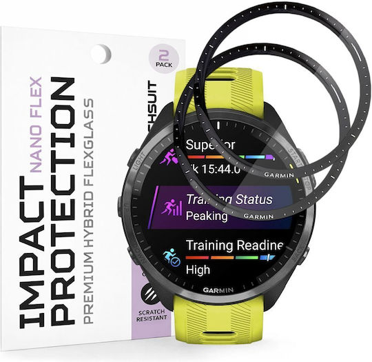 Techsuit Nano Flex Full Face Tempered Glass για το Garmin Forerunner 965 2τμχ