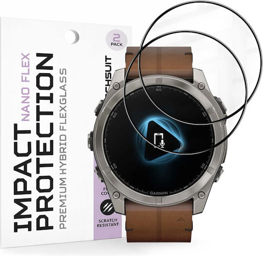 Techsuit Nano Flex Screen Protector for Garmin Fenix 8 / Fenix 8 Pro 51mm 2 Pieces