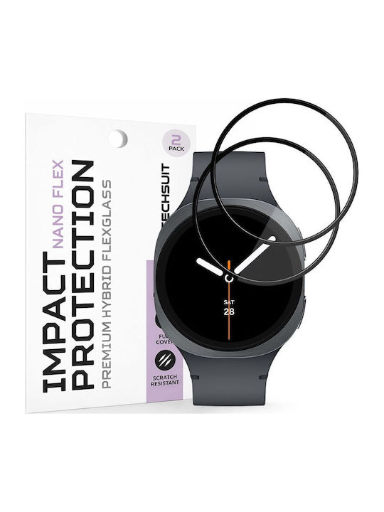 Techsuit Nano Flex Vollflächig Gehärtetes Glas Für Galaxy Watch8 40mm 2Stück