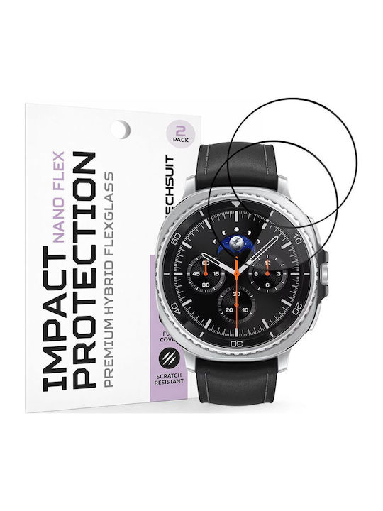Techsuit Nano Flex Vollflächig gehärtetes Glas für Samsung Galaxy Watch8 Classic 2 Stück
