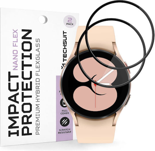 Techsuit Nano Flex Закалено Стъкло За Цялото Лице За Samsung Galaxy Watch4 40mm 2бр