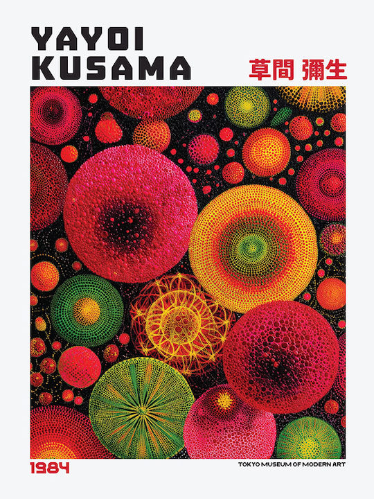 Poster Yayoi Kusama Mushrooms Dandelions Art400 30cm X 40cm