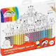Fiorello Triangular Pencils Fiorello Super Soft 12 Colours + 2 Free Sharpeners Extra 170-2625