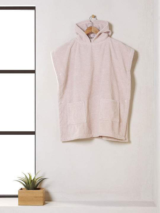 Cannon Παιδικό Μπουρνούζι Powder Pink με Κουκούλα