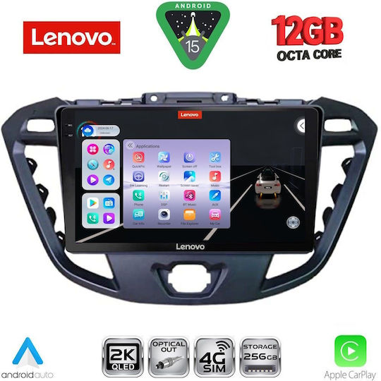 Lenovo Ηχοσύστημα Αυτοκινήτου για BMW X1 / X3 / X4 Ford Transit Custom / Tourneo Custom 2013-2019 (Bluetooth/USB/WiFi/GPS/Apple-Carplay/Android-Auto) με Οθόνη Αφής 9"