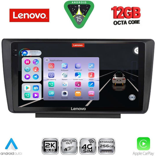 Lenovo Car Audio System for BMW X1 / X3 / X4 Skoda Octavia 2005-2012 (Bluetooth/USB/WiFi/GPS/Apple CarPlay/Android Auto) with 9" Touch Screen