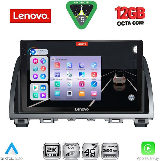 Lenovo Car Audio System for BMW X1 / X3 / X4 Mazda 6 2012-2017 (Bluetooth/USB/WiFi/GPS/Apple CarPlay/Android Auto) with 9" Touch Screen