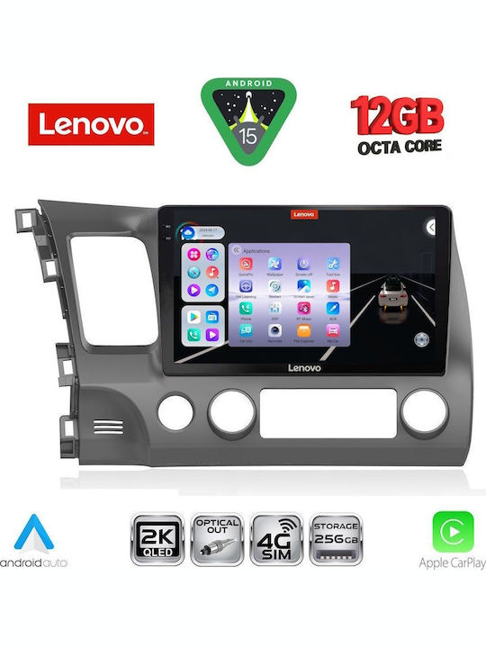 Lenovo Car Audio System for BMW X1 / X3 / X4 Honda Civic 2006-2012 (Bluetooth/USB/WiFi/GPS/Apple CarPlay/Android Auto) with 10" Touch Screen