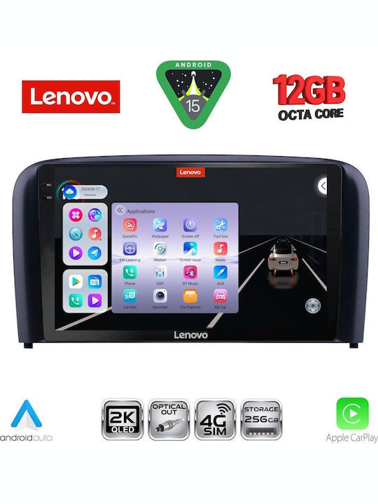 Lenovo Car Audio System for BMW X1 / X3 / X4 Volvo S80 1998-2006 (Bluetooth/USB/WiFi/GPS/Apple CarPlay/Android Auto) with 9" Touch Screen
