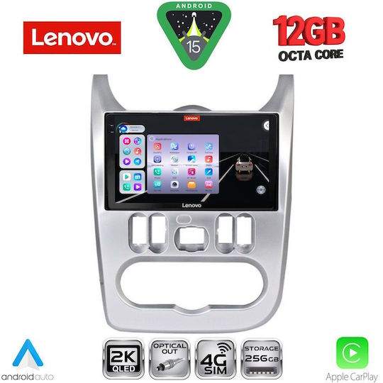 Lenovo Car Audio System for Renault Logan BMW X1 / X3 / X4 Dacia Duster / Logan / Sandero 2006-2012 (Bluetooth/USB/WiFi/GPS/Apple CarPlay/Android Auto) with 9" Touch Screen