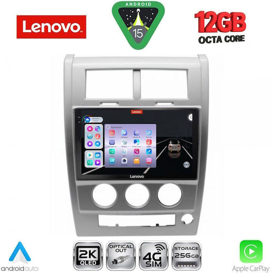 Lenovo Car Audio System for BMW X1 / X3 / X4 Jeep Cherokee / Liberty 2007-2014 Bluetooth USB WiFi GPS Apple CarPlay Android Auto with 10" Touch Screen