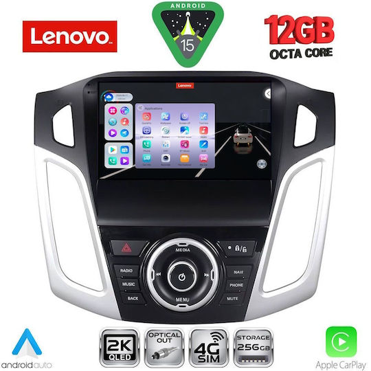 Lenovo Car Audio System for BMW X1 / X3 / X4 Ford Focus 2011-2018 Bluetooth USB WiFi GPS Apple CarPlay Android Auto with 9" Touch Screen