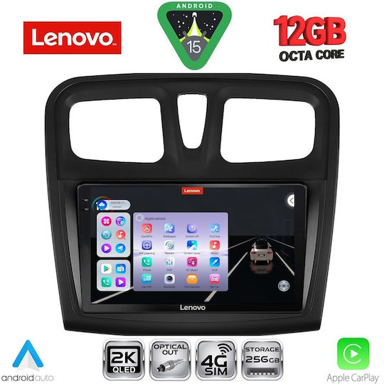 Lenovo Car Audio System for BMW X1 / X3 / X4 Dacia Logan / Sandero 2012-2019 (Bluetooth/USB/WiFi/GPS/Apple CarPlay/Android Auto) with 9" Touch Screen