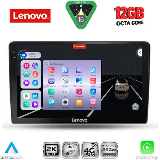 Lenovo Ηχοσύστημα Αυτοκινήτου για BMW X1 / X3 / X4 Dacia Duster 2012-2019 (Bluetooth/USB/WiFi/GPS/Apple-Carplay/Android-Auto) με Οθόνη Αφής 9"