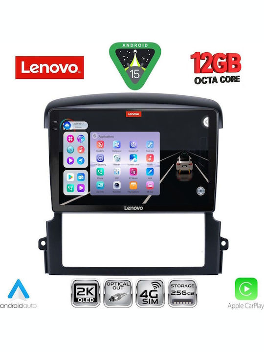 Lenovo Car Audio System for BMW X1 / X3 / X4 Kia Sorento 2006-2009 (Bluetooth/USB/WiFi/GPS/Apple CarPlay/Android Auto) with 9" Touch Screen
