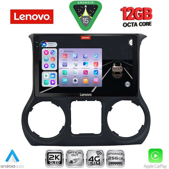 Lenovo Ηχοσύστημα Αυτοκινήτου για BMW X1 / X3 / X4 Jeep Wrangler 2011-2014 (Bluetooth/USB/WiFi/GPS/Apple-Carplay/Android-Auto) με Οθόνη Αφής 10"