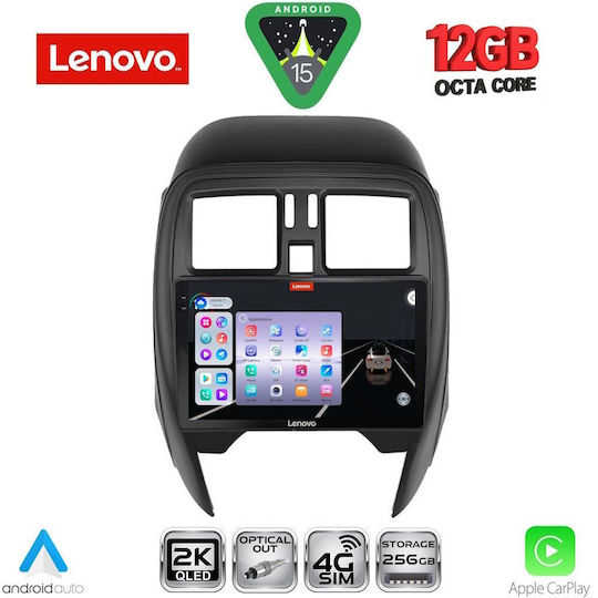 Lenovo Car Audio System for BMW X1 / X3 / X4 Nissan Micra 2014-2017 (Bluetooth/USB/WiFi/GPS/Apple CarPlay/Android Auto) with 9" Touch Screen