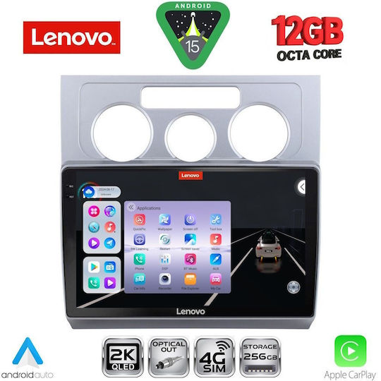Lenovo Car Audio System for BMW X1 / X3 / X4 Volkswagen Touran 2003-2010 with A/C (Bluetooth/USB/WiFi/GPS/Apple CarPlay/Android Auto) with 10" Touch Screen