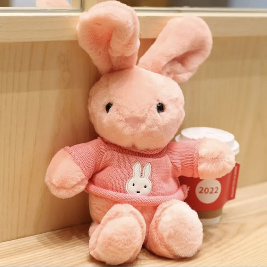 Pencilia Jucărie de Plus Iepuraș Pulover Roz 30 cm