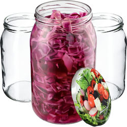 Kadax Borcan Sticlă Cu Capac 900ml (8 Buc)