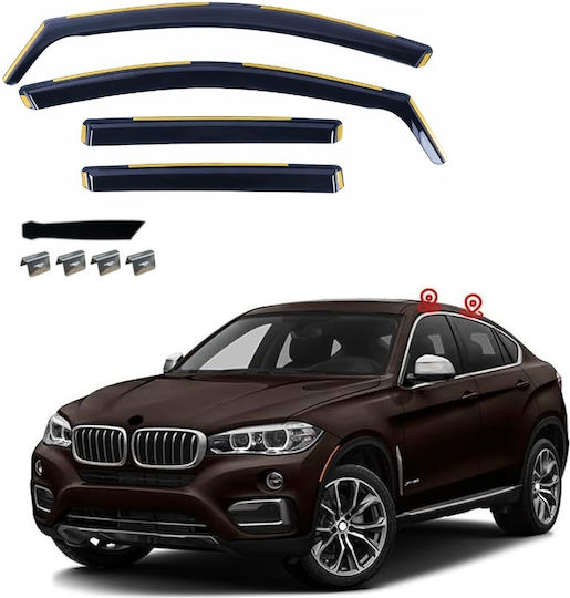 Комплект Автомобилни Ветробрани Отпред И Отзад За BMW X6 2014-2019 4 Бройки