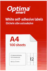 Optima Optima Selbstklebende Etikettenrollen 63.5x72mm Optima Optima Selbstklebende Etikettenrollen 63.5x72mm