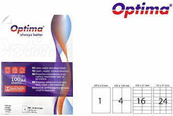 Optima Самозалепващи се етикети А4 правоъгълни 70x37mm