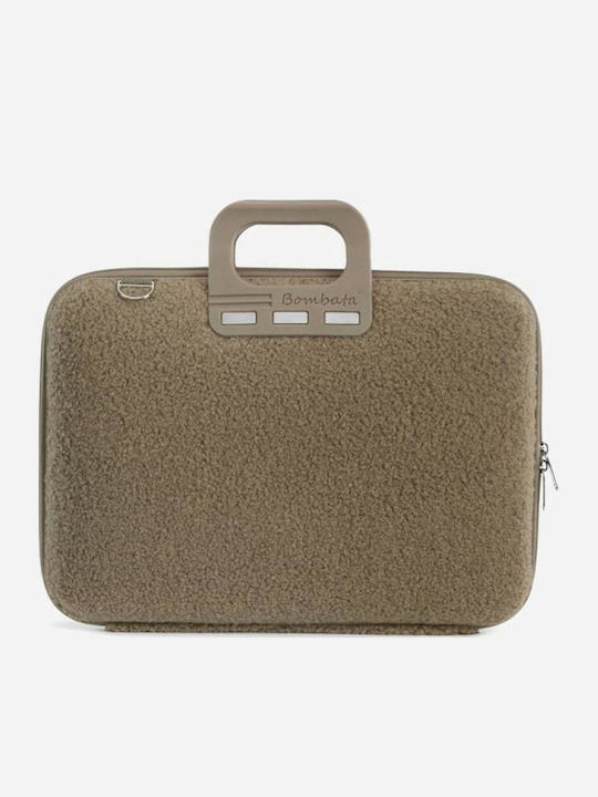 Bombata Teddy Чанта За Лаптоп До 16" 40.64 См Текстилна Презрамка Бежова
