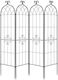 Set 4 X Metal Garden Trellises 180 X 52.5 Cm Steel Black Reinforced Frame