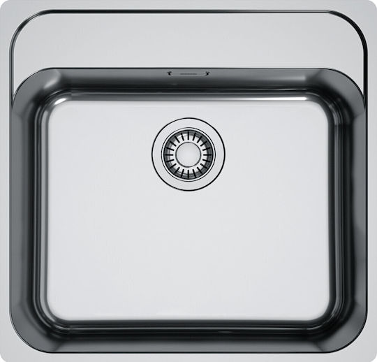 Franke Smart Ένθετος Νεροχύτης Inox Μ53xΠ51cm Ασημί