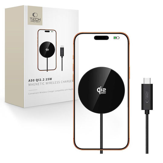 Tech-Protect Încărcător Wireless Qi2 25W Negru (A50)
