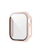 Husă de Protecție cu Sticlă Temperată Compatibilă Apple Watch 4 5 6 SE 40 mm Roz
