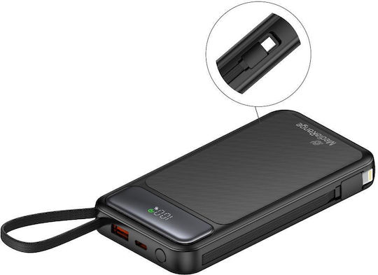 MediaRange Power Bank 10000mAh 18W cu Port USB-A și Port USB-C Negru