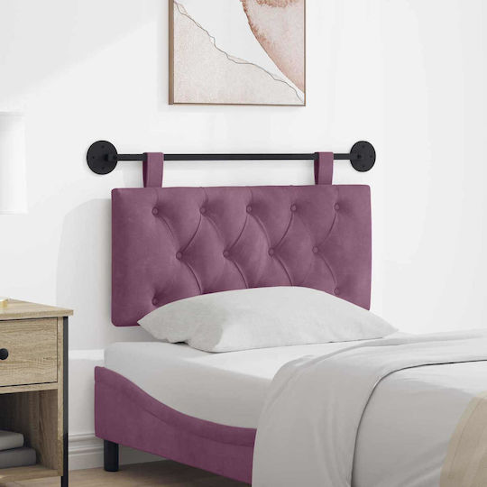 vidaXL Stoff-Kopfstütze Für Bett Lila 100x55cm