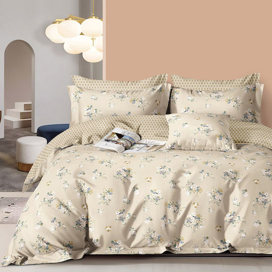 Beauty Home 12698 Σετ Σεντόνια Υπέρδιπλα 230x260εκ. Μπεζ (4τμχ)