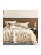 Beauty Home 12685 Σετ Σεντόνια Υπέρδιπλα με Λάστιχο 165x200+30εκ. Μπεζ (4τμχ)