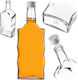Glass Bottle Liqueur 500ml White Cap 5 Pcs