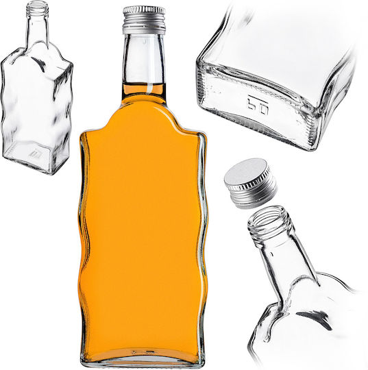 Glass 500ml Liqueur Bottle Silver Cap 1 Pc