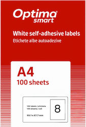 Optima Optima Selbstklebende A4 Etiketten Rechteckige 99,1x67,7mm Optima Optima Selbstklebende A4 Etiketten Rechteckige 99,1x67,7mm